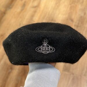 Vivienne Westwood Classic Black Wool Beret